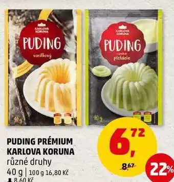 Penny Market Puding prémium karlova koruna různé druhy, 40 g nabídka