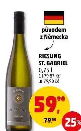 Penny Market Riesling st.gabriel, 0,75 l nabídka