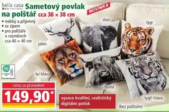 Norma Sametový povlak na polštář nabídka
