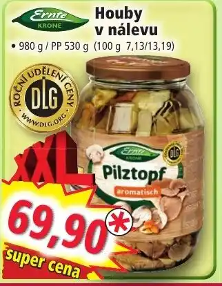 Norma Houby v nálevu nabídka