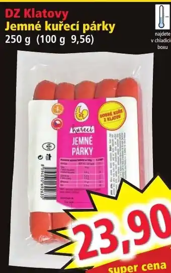 Norma DZ Klatovy Jemné kuřecí párky nabídka
