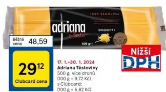 Tesco Adriana Těstoviny nabídka