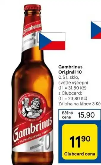 Tesco Gambrinus Originál 10 0,5L nabídka