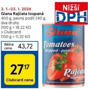 Tesco Giana Rajčata loupaná nabídka