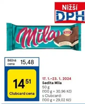 Tesco Sedita Mila nabídka
