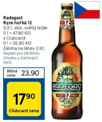 Tesco Radegast Ryze hořká 12 0.5L nabídka