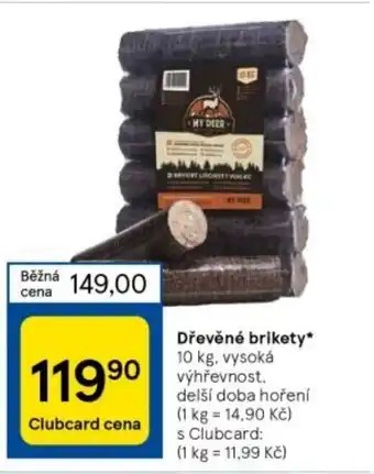 Tesco Dřevěné brikety nabídka