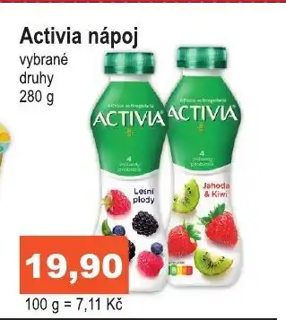 COOP DISKONT Activia nápoj nabídka