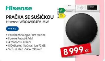 Okay Hisense PRAČKA SE SUŠIČKOU Hisense WDQA9014EVJMW nabídka