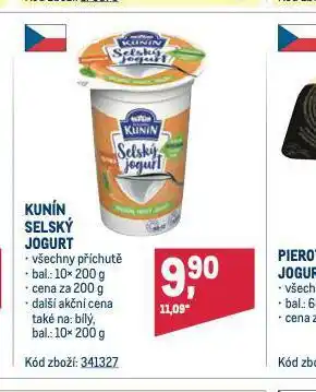 Makro Kunín selský jogurt nabídka