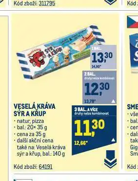 Makro Veselá kráva sýr a křup nabídka