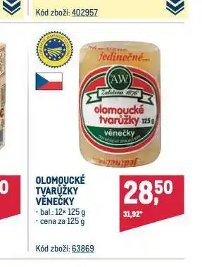 Makro Olomoucké tvarůžky věnečky nabídka