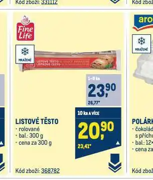 Makro Listové těsto nabídka