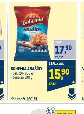 Makro Bohemia arašídy nabídka