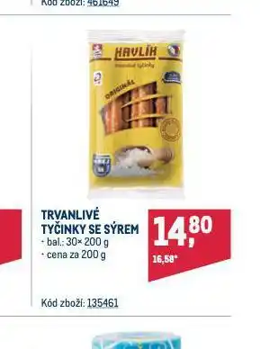 Makro Trvanlivé tyčinky se sýrem nabídka