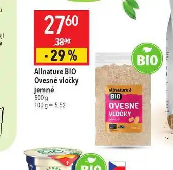 Globus Allnature bio ovesné vločky jemné nabídka