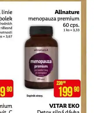 Teta Allnature menopauza premium nabídka