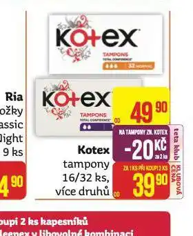Teta Kotex tampony nabídka