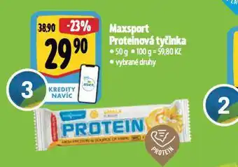 Albert Maxsport proteinová tyčinka nabídka