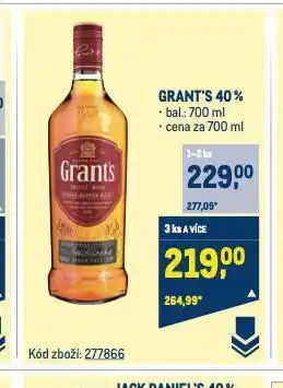 Makro Grant's triple wood whisky nabídka