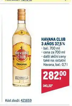 Makro Havana club 3 aňos nabídka