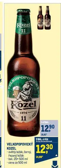 Makro Pivo velkopopovický kozel nabídka