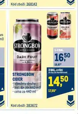 Makro Strongbow cider nabídka