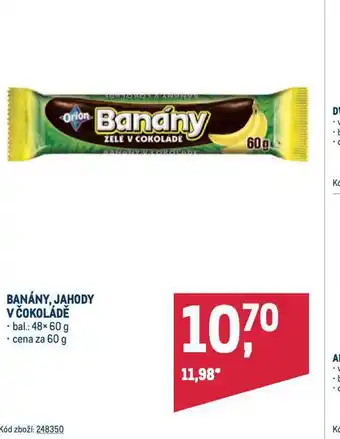 Makro Banány v čokoládě nabídka