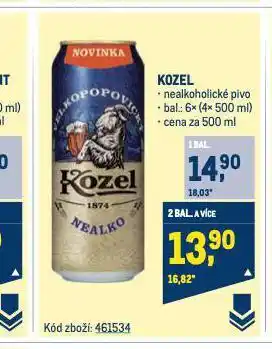 Makro Pivo velkopopovický kozel nealko nabídka