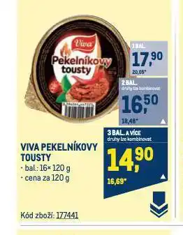 Makro Viva pekelníkovy tousty nabídka