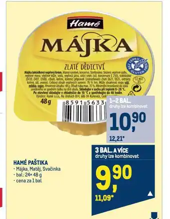 Makro Hamé paštika nabídka