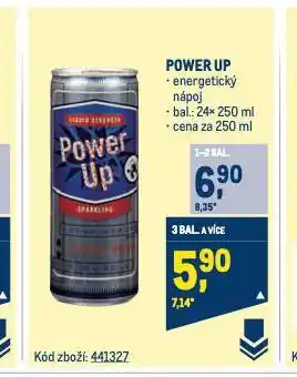 Makro Power up energetický nápoj nabídka