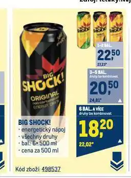 Makro Big shock energy drink nabídka