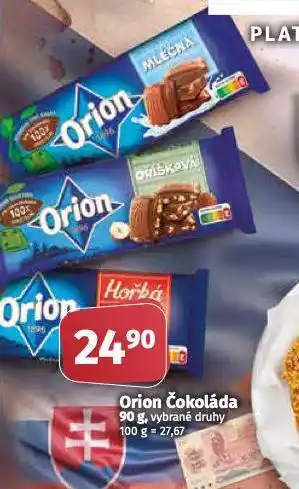 Coop Orion čokoláda nabídka
