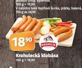 Coop Krahulecká klobása nabídka