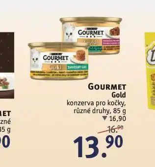 Rossmann Gourmet gold konzerva pro kočky nabídka