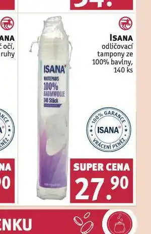 Rossmann Isana odličovací tampony nabídka