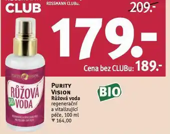 Rossmann Purity vision růžová voda nabídka