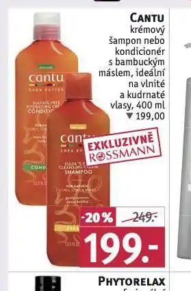 Rossmann Cantu krémový šampon, kondicioner nabídka