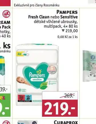 Rossmann Pampers dětské vlhčené ubrousky nabídka