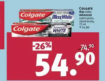 Rossmann Colgate max nebo advanced zubní pasta nabídka