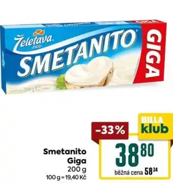 Billa Smetanito Giga nabídka