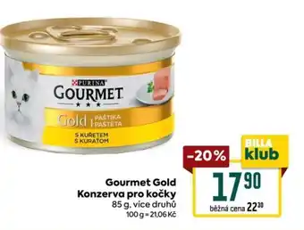 Billa Gourmet Gold Konzerva pro kočky nabídka