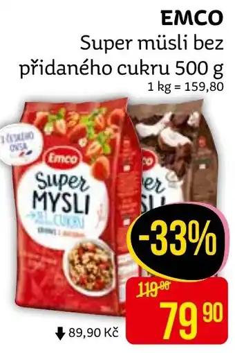 Teta EMCO Super müsli bez přidaného cukru 500 g nabídka