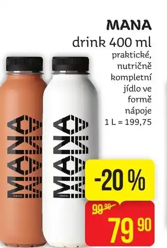 Teta MANA drink 400 ml nabídka