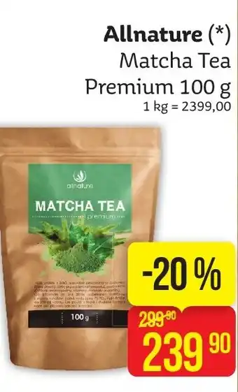 Teta Allnature (*) Matcha Tea Premium 100 g nabídka
