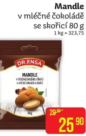 Teta Mandle v mléčné čokoládě se skořicí 80 g nabídka