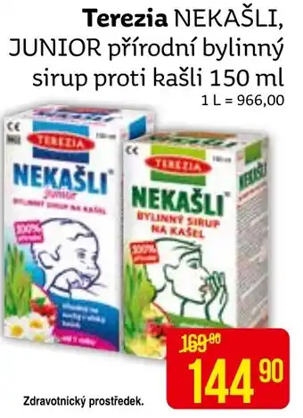 Teta Terezia NEKAŠLI, JUNIOR přírodní bylinný sirup proti kašli 150 ml nabídka