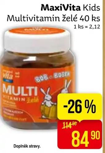 Teta MaxiVita Kids Multivitamin želé 40 ks nabídka