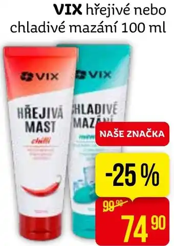 Teta VIX hřejivé nebo chladivé mazání 100 ml nabídka